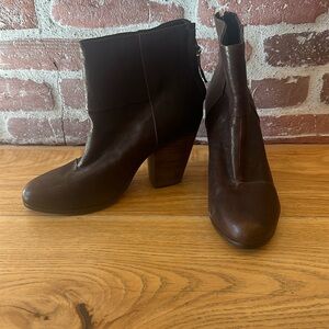 rag & bone dark brown booties - size 9